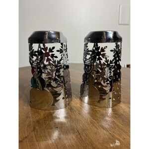 Bath & Body Works Soap Sleeve Holder Silver Snowman-Snowflakes-Xmas Tree